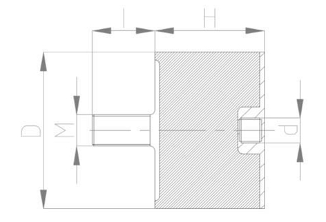 JNDD型<a href='http://m.hongjun368.cn' target='_blank'><u>橡膠減震器</u></a>結(jié)構(gòu)圖