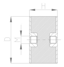 JNDE型<a href='http://m.hongjun368.cn' target='_blank'><u>橡膠減震器</u></a>結構